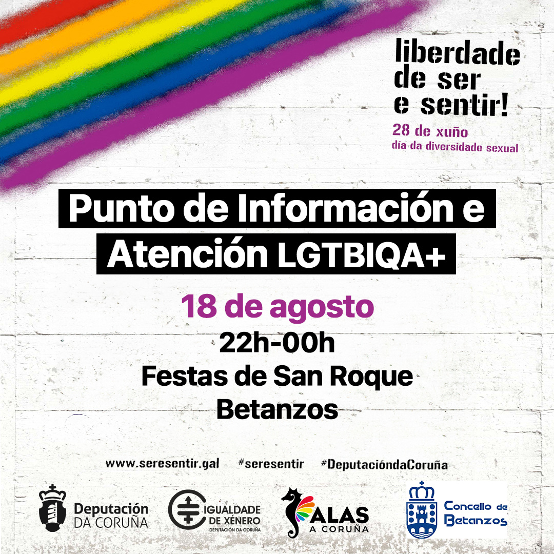 Punto de información e atención LGTBIQA+ nas Festas de San Roque (Betanzos)