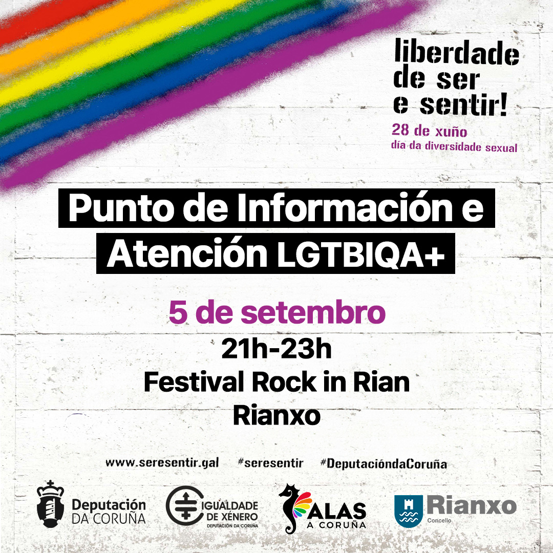 Punto de información e atención LGTBIQA+ no Festival Rock in Rian (Rianxo)
